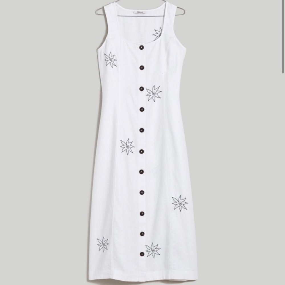 MADEWELL Button-Front Midi Dress